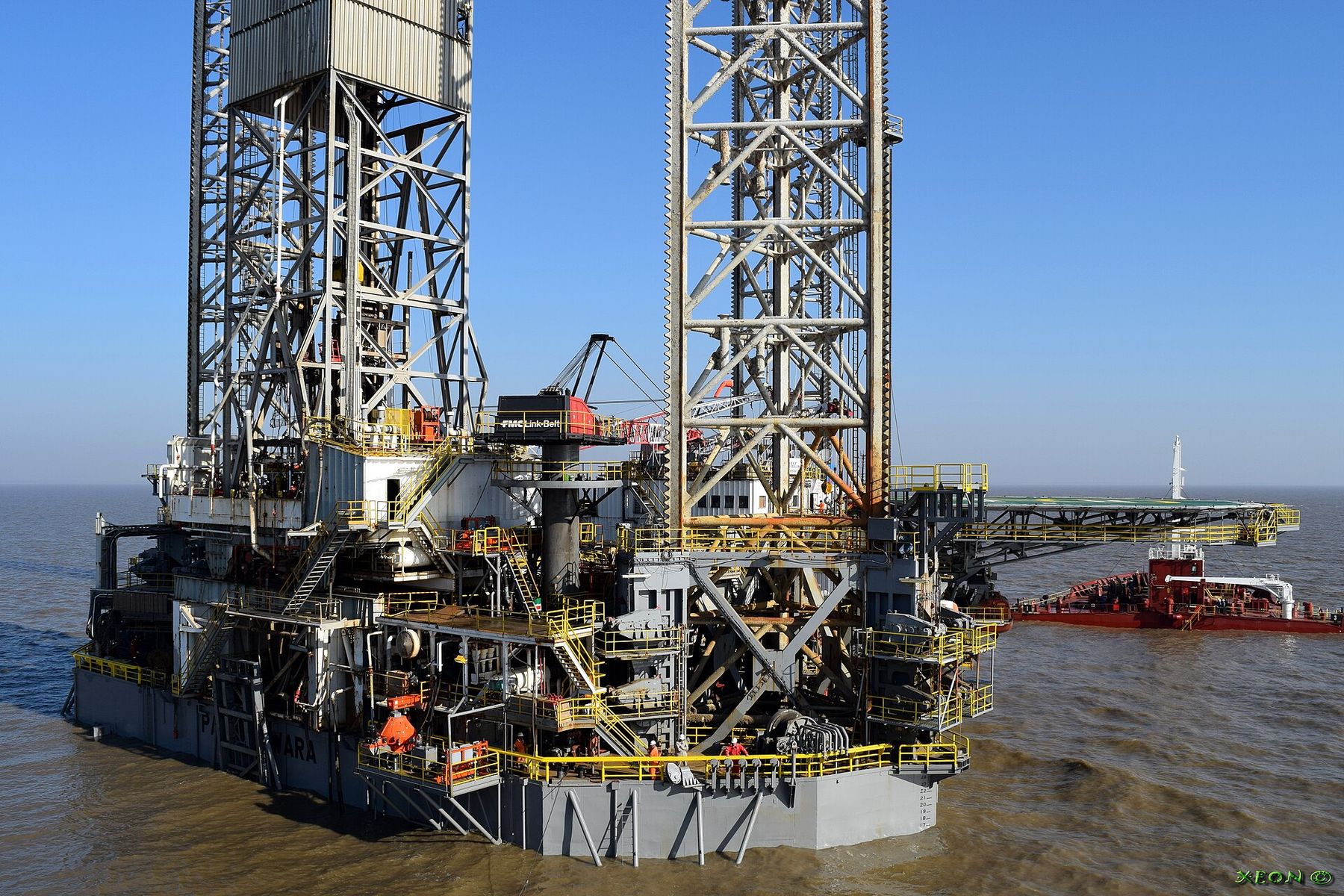 A jack-up rig at Pipavav